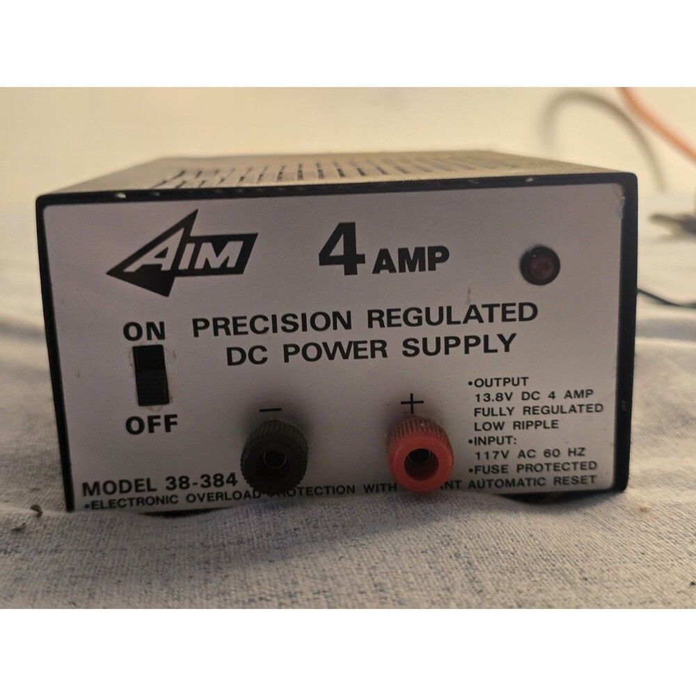 ​Aim Model 38-384 Precision Regulated DC Power Supply - 13.8V 4 Amp - Tested...
